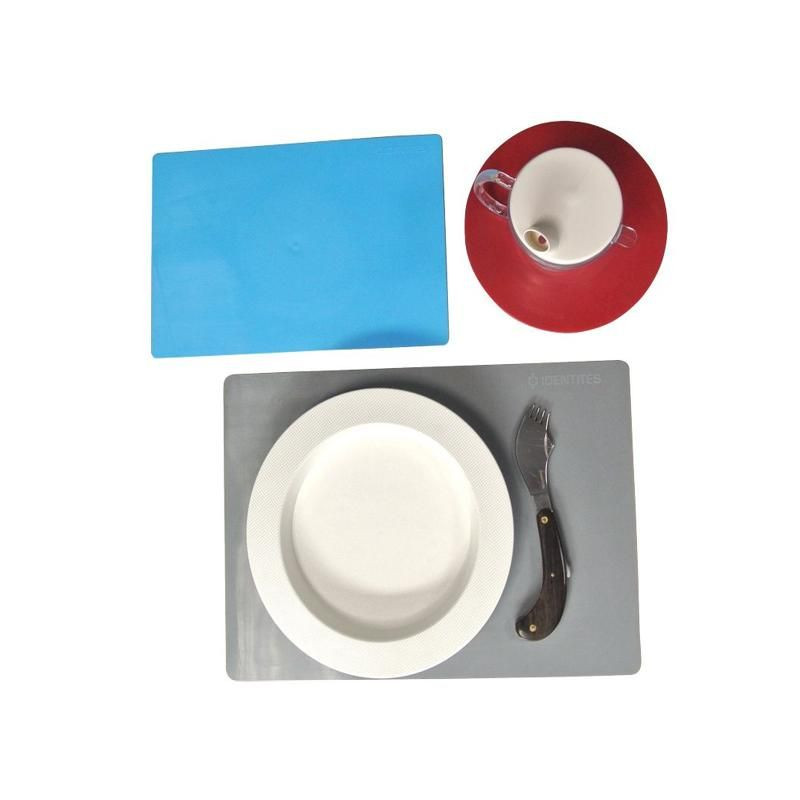 SET DE REPAS ANTIDERAPANT ERGO PLUS SPECIAL LAVE-VAISSELLE GRIS