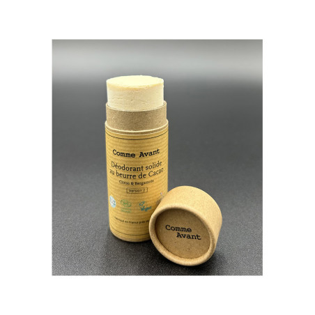 Déodorant solide au beurre de cacao (citron & bergamote) COMME AVANT