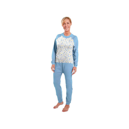 PYJAMA GRENOUILLERE MANCHES ET JAMBES LONGUES INTERLOCK GRATTE CIEL