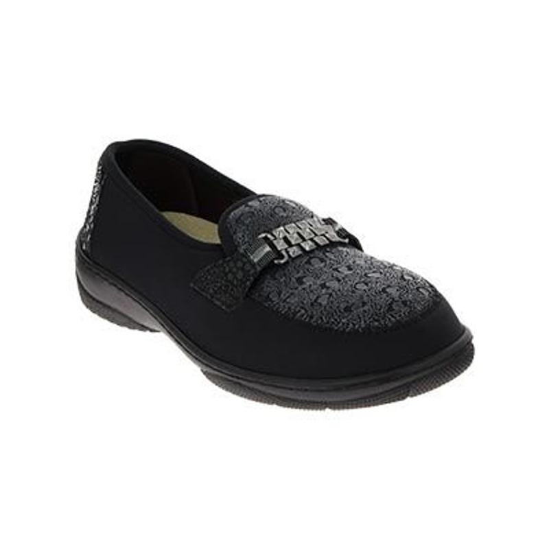 Mocassin souple femme noir CHUT MAGIK