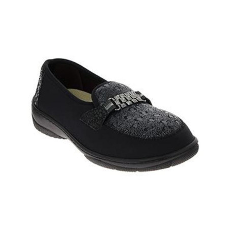 Mocassin souple femme noir CHUT MAGIK