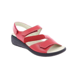 Sandale orthopédique femme rouge CHUT GAELLE