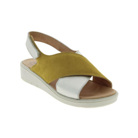 Sandales cuir femme Orange Rosy