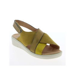 Sandales cuir femme Orange Ruby