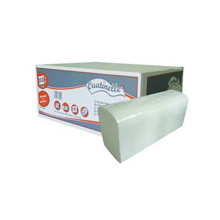 ESSUIE-MAINS ENCHEVÊTRÉS PLIÉS EN W FMTS 21,5X30CM PURE CELL.BLANC 2PL GAUFRÉ COLLÉ ECOLABEL