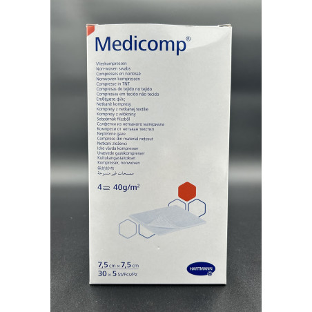 Compresses non tissée non stériles 7.5x7.5 medicomp
