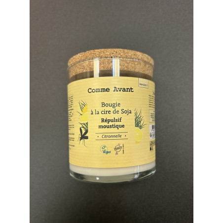 BOUGIE REPULSIVE ANTI-MOUSTIQUE A LA CIRE DE SOJA